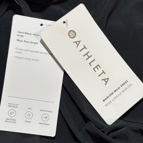 Athleta Marlow Maxi Dress Black Sz XL NWT Beach Lounge Athleisure Activewear - Picture 16 of 16